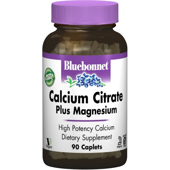 Микроэлемент Кальций Bluebonnet Nutrition Calcium Citrate Plus Magnesium 90 Caplets BLB0716