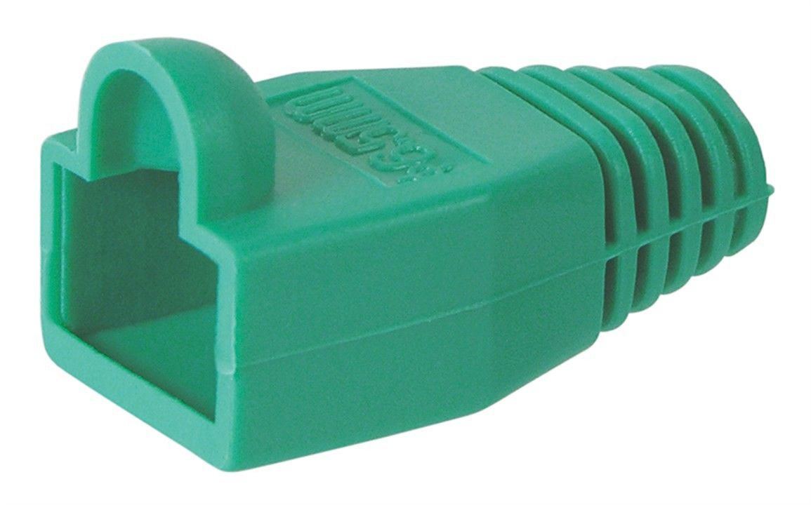 Ковпачок Goobay FreeEnd-RJ45 UTP5e (ковпачок) ізолюючий 6.4mm з вушком зелений (75.01.1218)