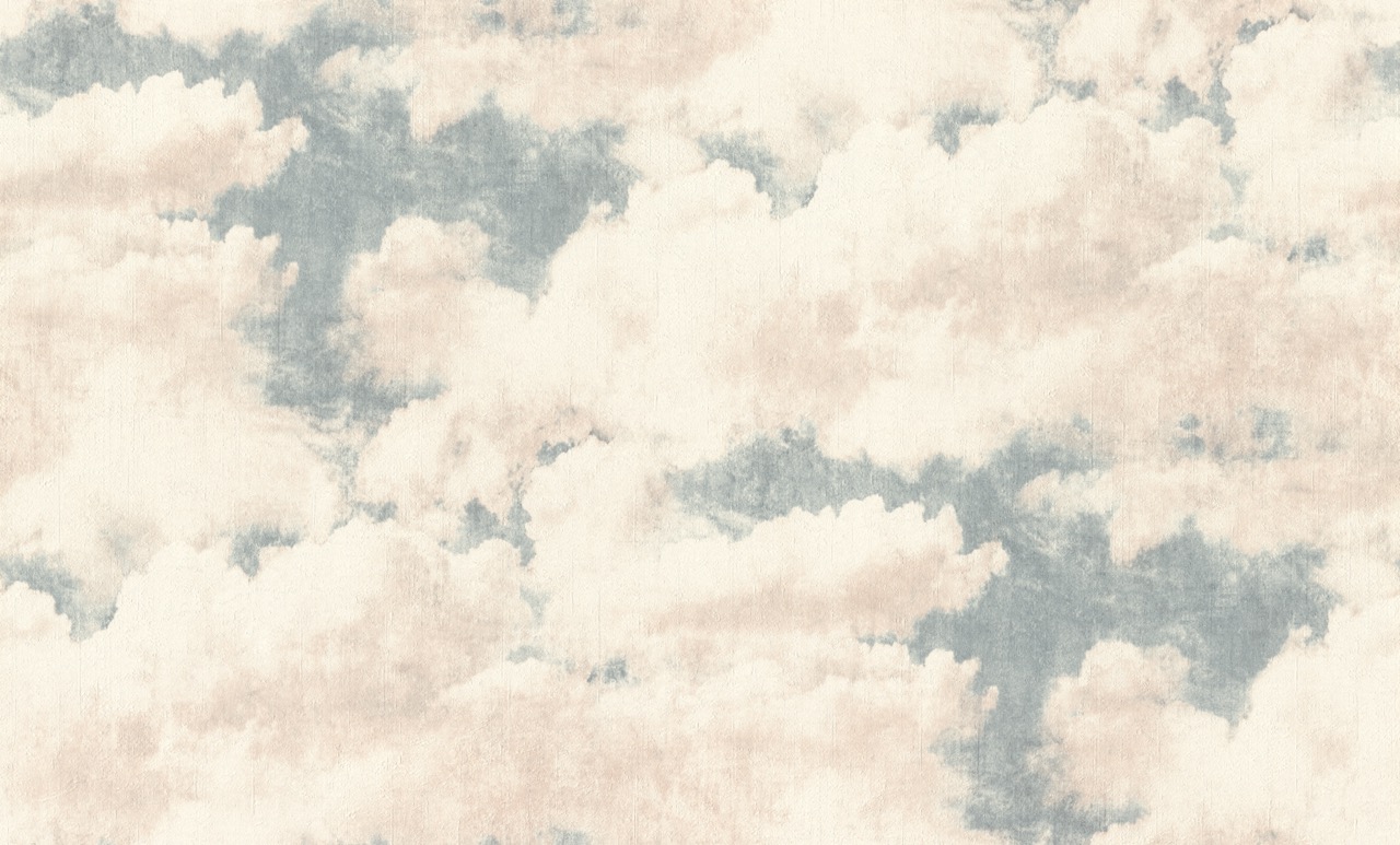 Виниловые обои на флизелиновой основе Rasch Clouds 974720 Бежевый-Синий