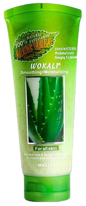 Скраб для обличчя Wokali Smoothing Moisturizing Aloe Vera 120 мл