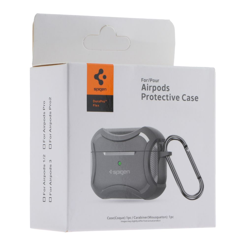 Футляр с карабином Spigen DuraPro Flex Airpods 3 Grey (35268_3345641)
