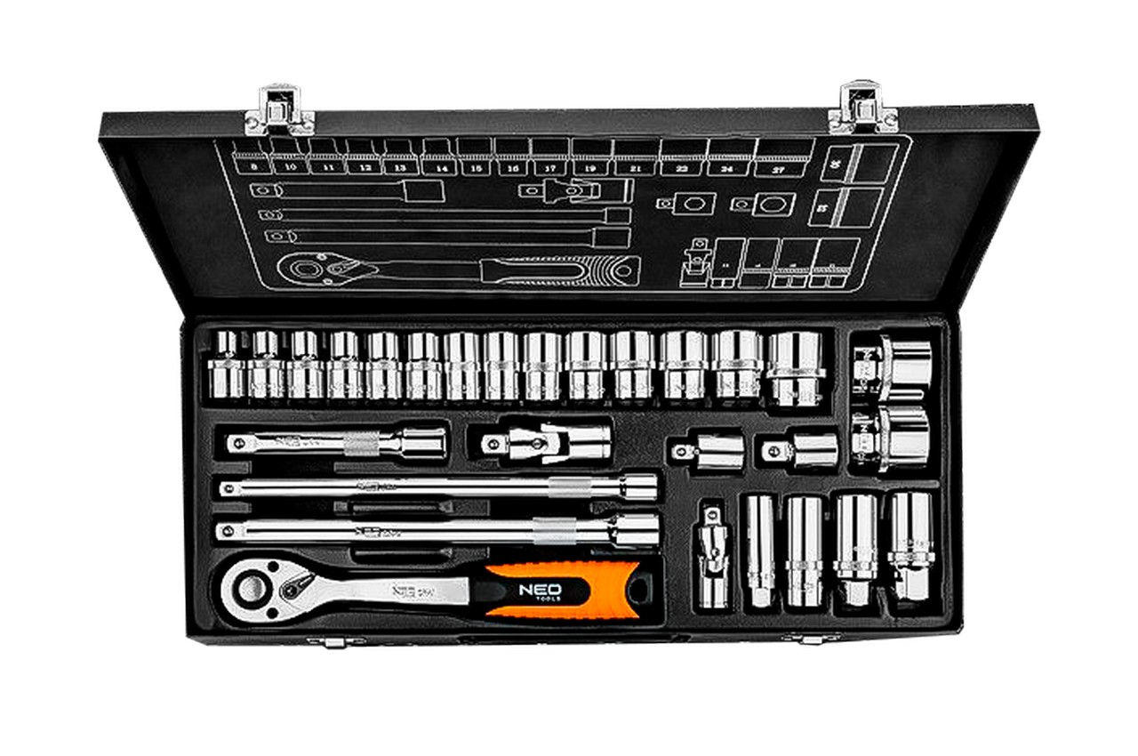 Набір інструментів Neo - 3/8 x 1/2 28 предметів (08-677)