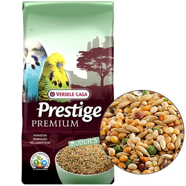 Полнорационный корм Versele-Laga Prestige Premium Вudgies для волнистых попугаев 800 г (5410340216996) 216996