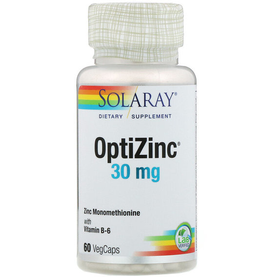 Микроэлемент Цинк Solaray OptiZinc 30 mg 60 Veg Caps SOR04707