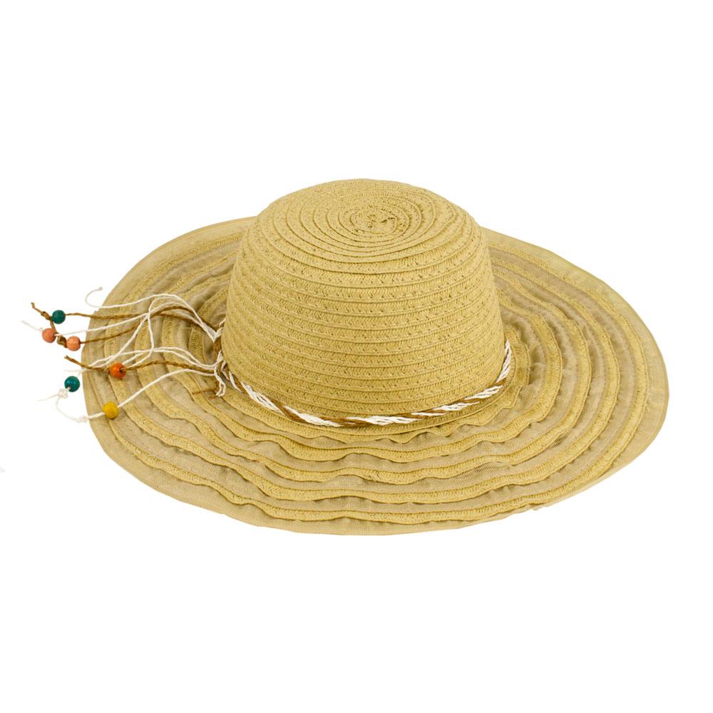 Шляпа летняя женская Summer hat Амариллис 58-60 Бежевый (13566)