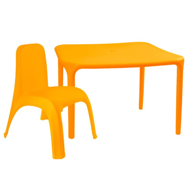 Дитячий стіл для творчості + стілець Помаранчевий (18-100-02)