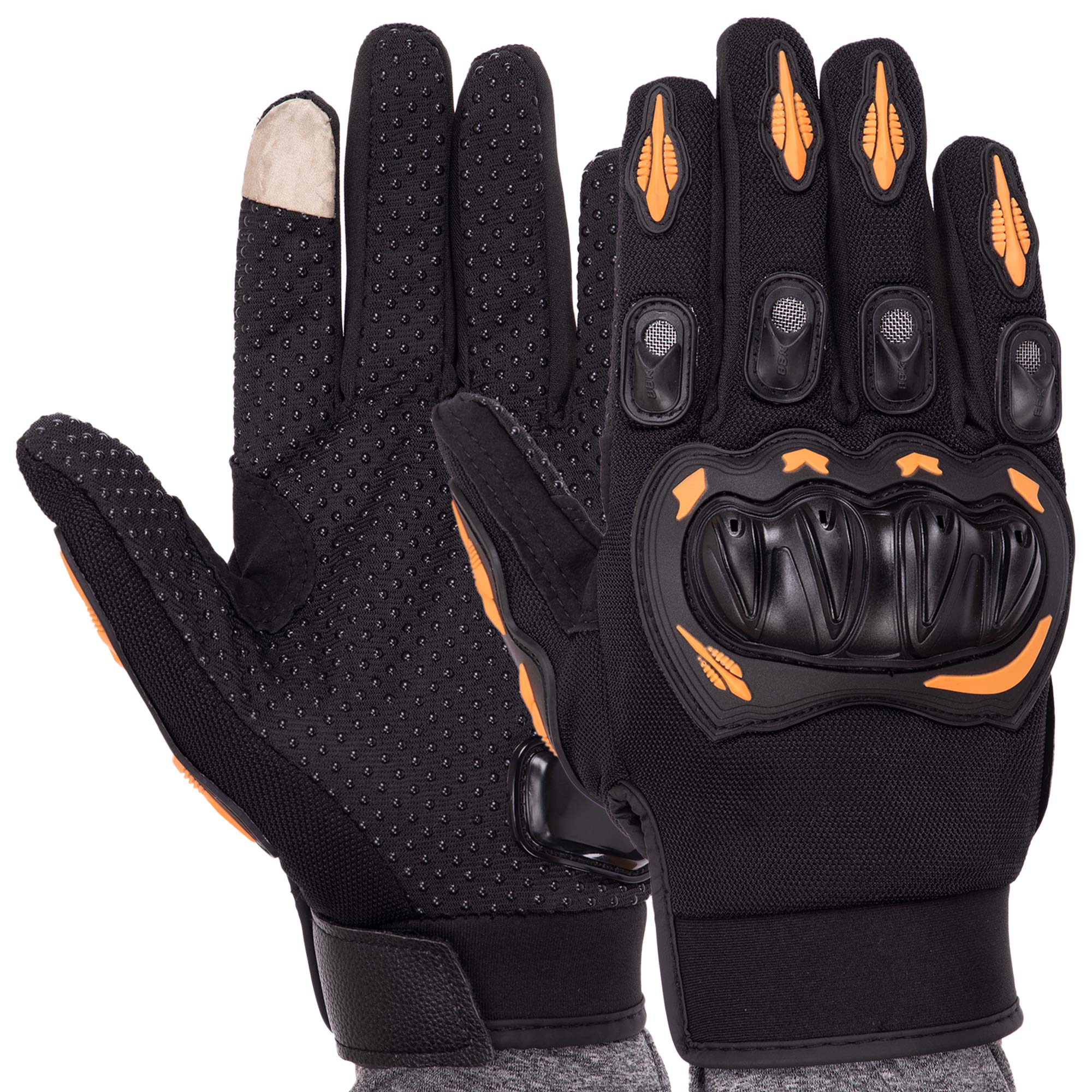 Мотоперчатки SP-Sport PM-12 L Черный-оранжевый