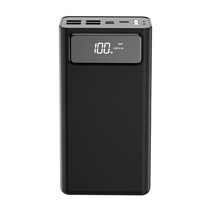 Портативний Powerbank XO PR123 30000 mAh 3 input 4 output LED Чорний