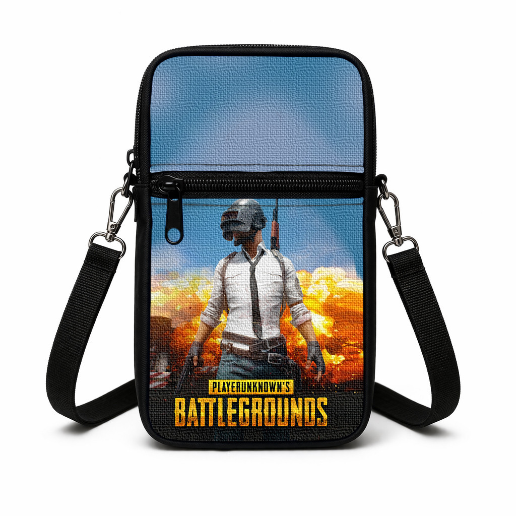 Дитяча сумка через плече з принтом PUBG, 19×10×5 см — арт. 3021088022