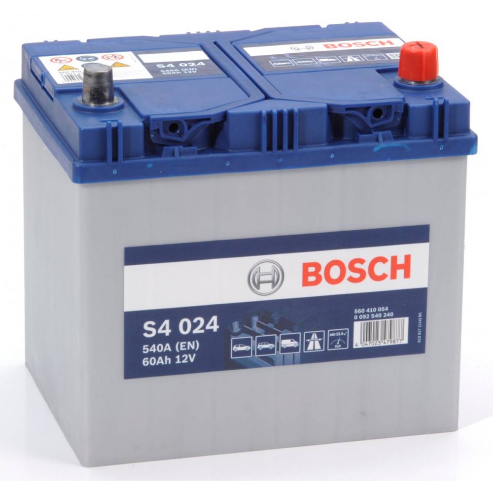 Автомобильный аккумулятор Bosch 0092S40240 S4  ASIA  SILVER   60 А*ч  -/+   540A