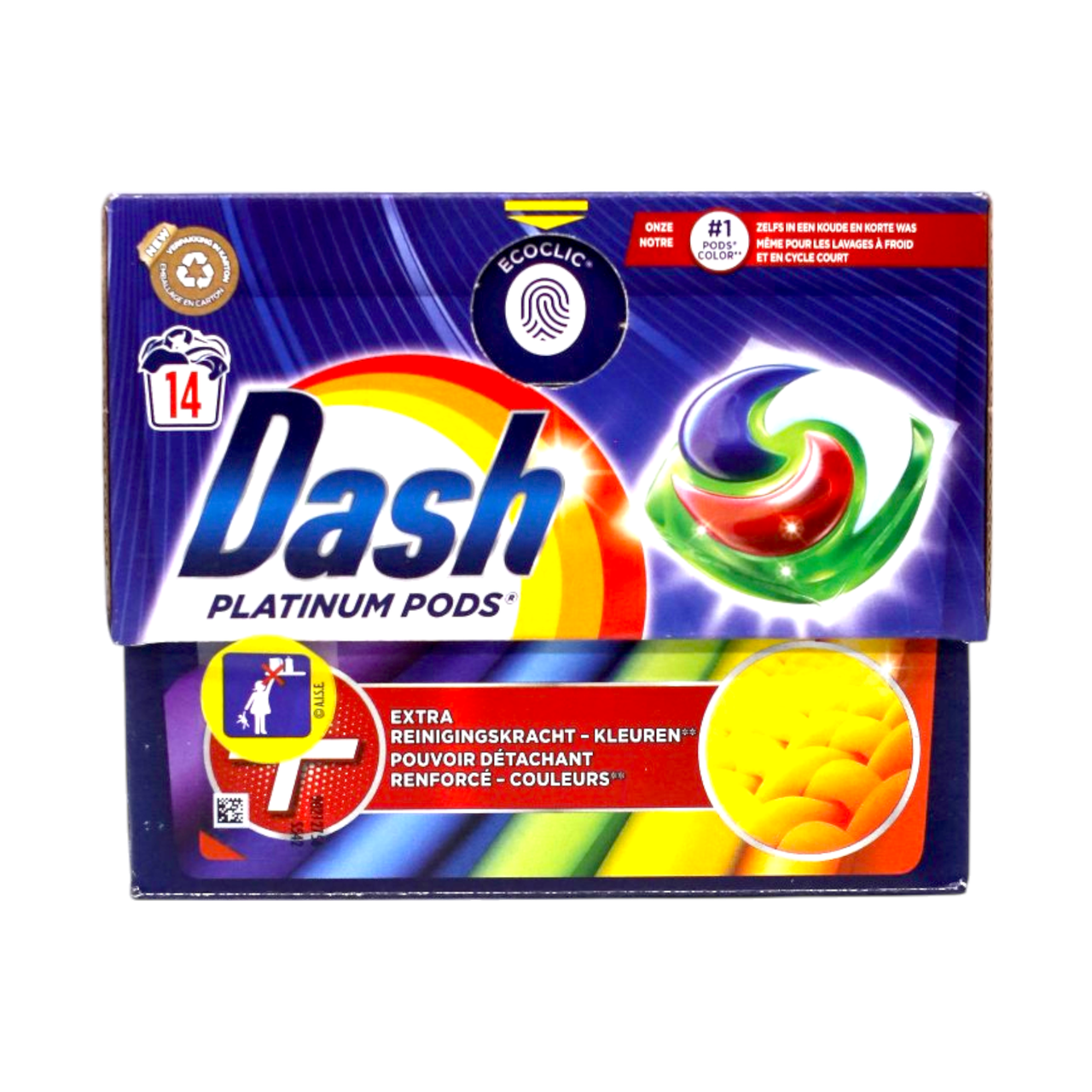 Гель-капсулы для стирки цветных вещей Dash Platinum Pods Extra Color 14 стирок