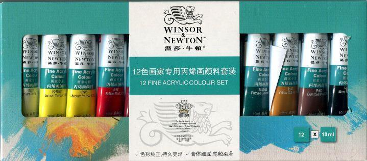 Професійний набір акрилових фарб Winsor & Newton (12 * 10 мл.) WN-A083/12