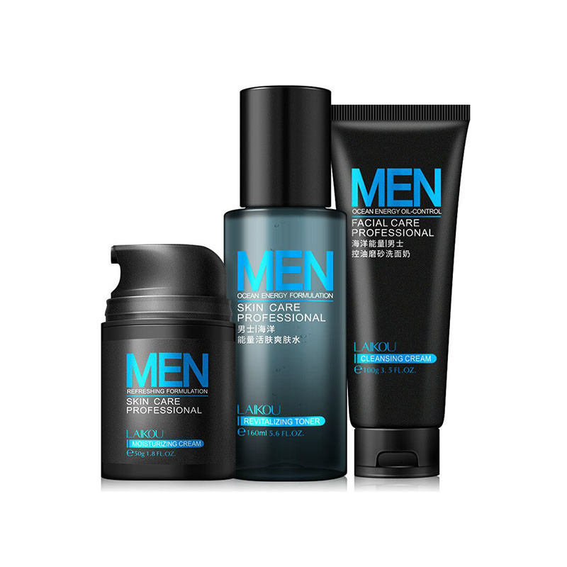 Подарочный набор мужской косметики для ухода за кожей лица Laikou Men Skin Care 3 в 1