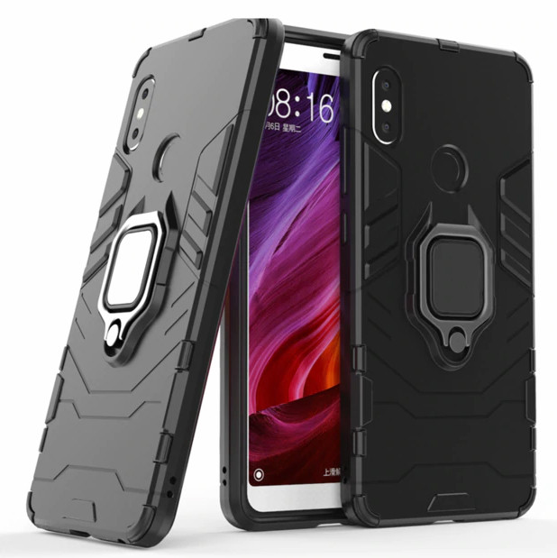 Чохол Ring Armor для Xiaomi Redmi Note 5 Pro Чорний (hub_WKsx23179)
