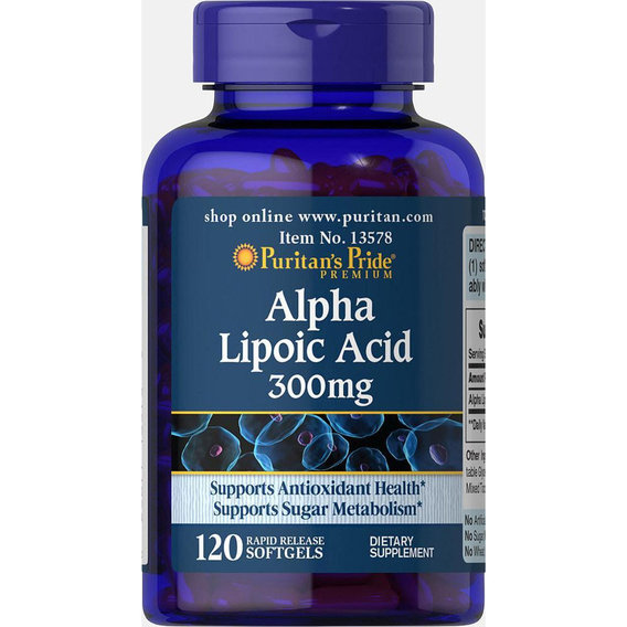 Альфа-липоевая кислота Puritan's Pride Alpha Lipoic Acid 300 mg 120 Softgels