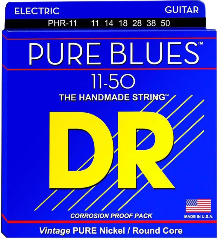 Струны для электрогитары DR PHR-11 Pure Blues Pure Nickel Heavy Electric Strings 11/50