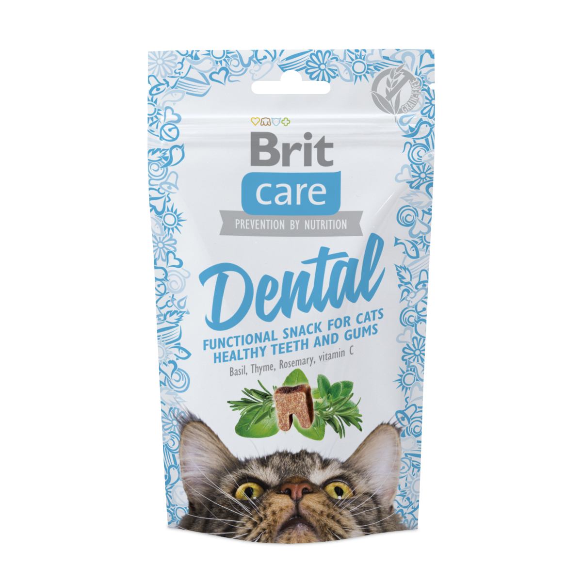 Лакомство для кошек Brit Care Functional Snack Dental 50 г, для зубов