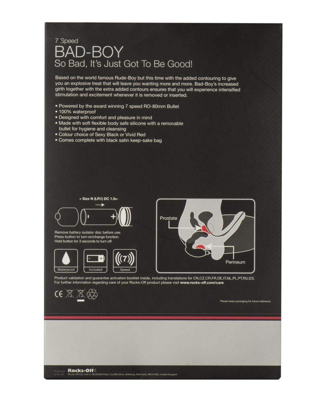 Масажер простати Rocks Off Bad-Boy Red (RO1647)