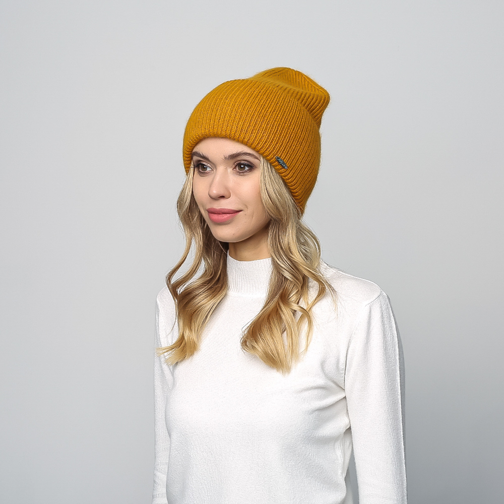 Шапка женская бини кежуал 687-951 LuckyLOOK OneSize Оранжевый