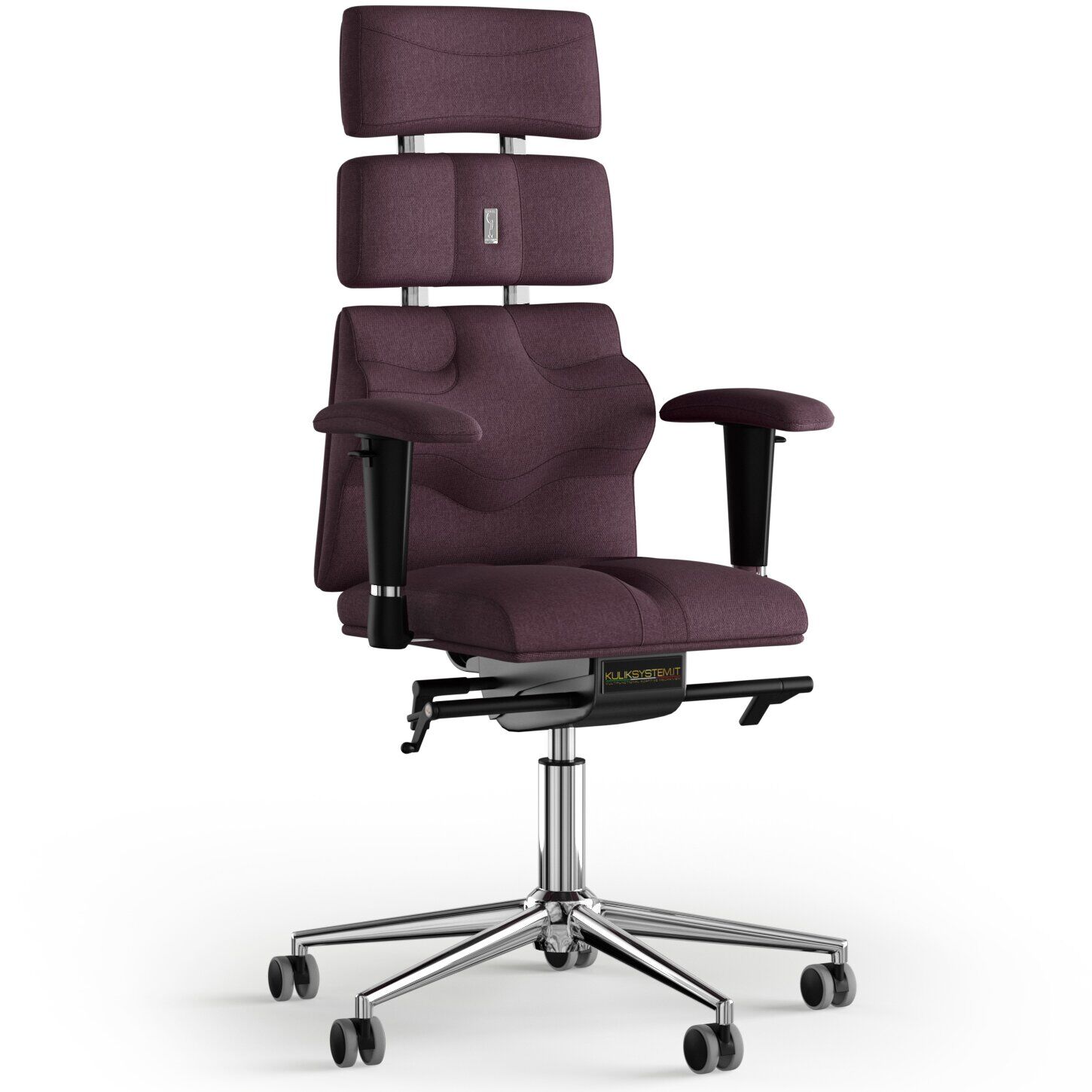 Кресло KULIK SYSTEM PYRAMID Ткань с подголовником без строчки Фиолетовый (9-901-BS-MC-0509)