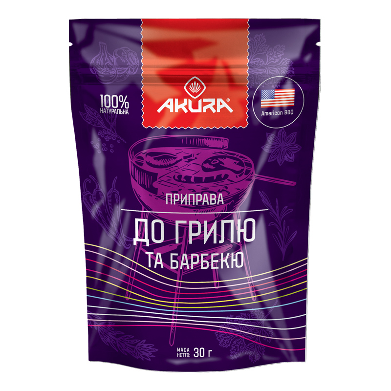 Приправа До грилю та барбекю ТМ Akura 30 г