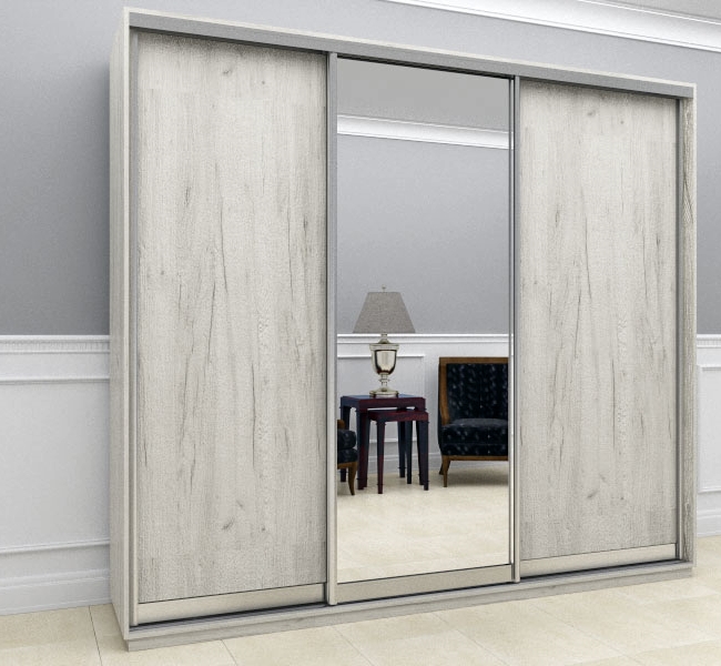 Шкаф-купе ViAnt Ligth Kombo 2700х600x2400 мм Дуб Крафт белый (12992)