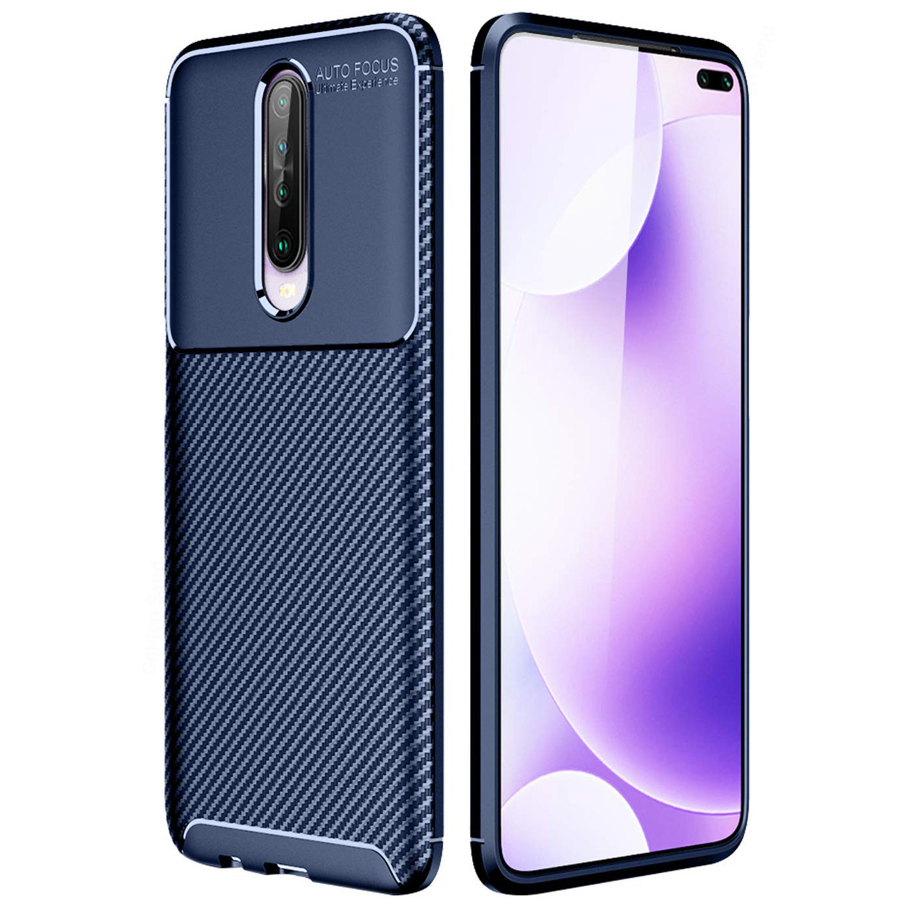 Чохол Carbon Case для Xiaomi Redmi K30 / Poco X2 Blue