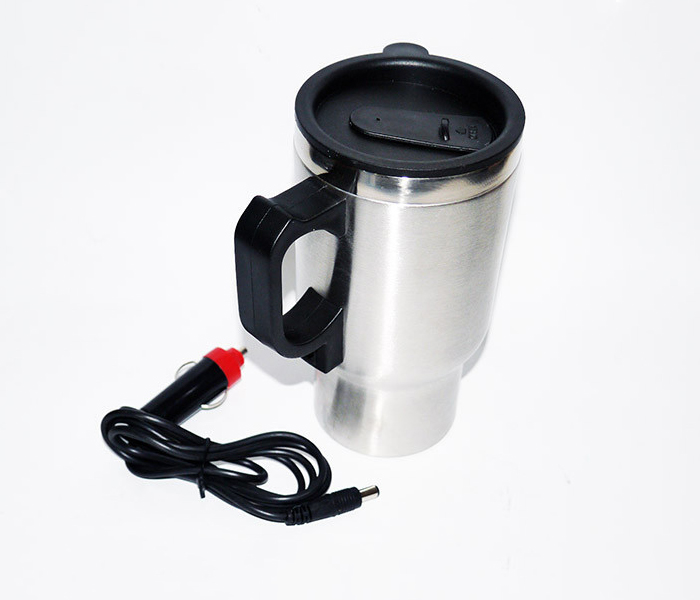 Термокухоль з підігрівом Electric Mug 12 V Сріблястий з чорним (73698839)