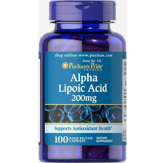 Альфа-липоевая кислота Puritan's Pride Alpha Lipoic Acid 200 mg 100 Caps