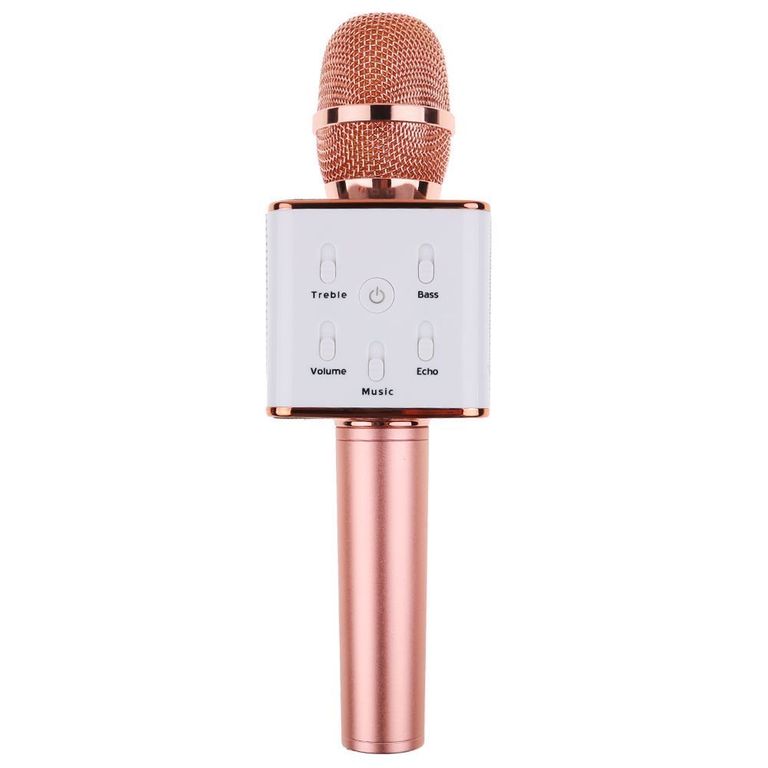 Беспроводной микрофон караоке Maxland Q7 розовое золото