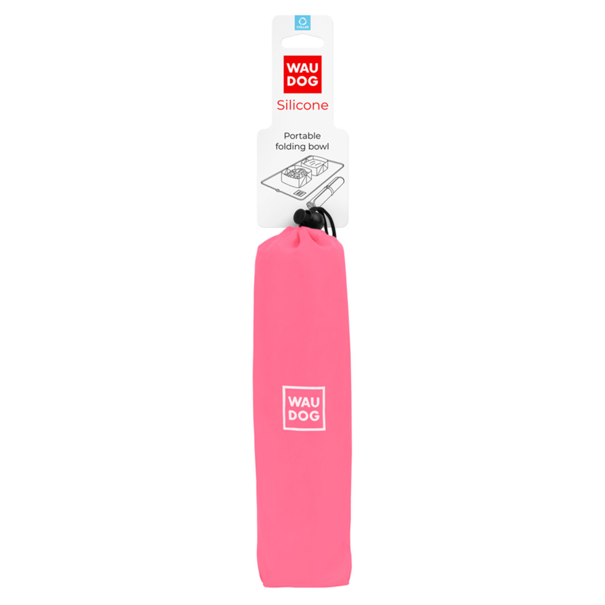 Миска складная для котов и собак Collar WAUDOG Silicone 385х230х50 мм Розовый (Collar50807) (15705)