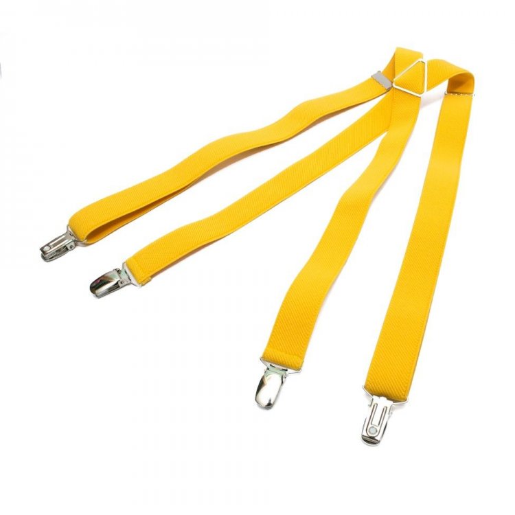 Подтяжки Gofin suspenders Х Образные Желтые (Pbxx-5905)