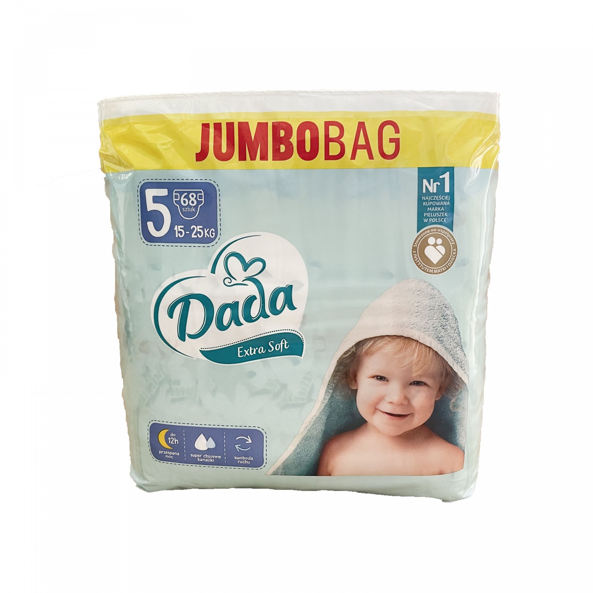 Подгузники Dada JUMBOBAG Extra Soft 5 JUNIOR 15-25 кг 68 шт