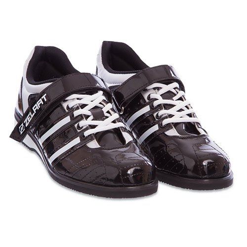 Штангетки взуття для важкої атлетики OB-1265 Zelart 39 Чорно-білий (06363043)