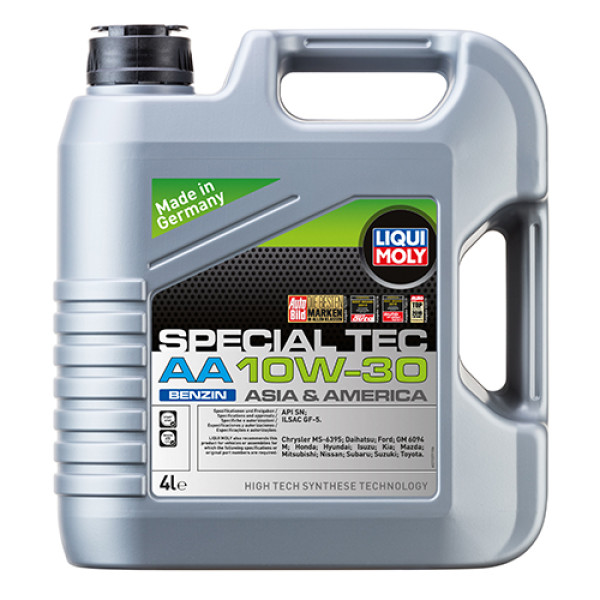 Полусинтетическое моторное масло Liqui Moly Special Tec AA Benzin SAE 10W-30 4 л (21337)