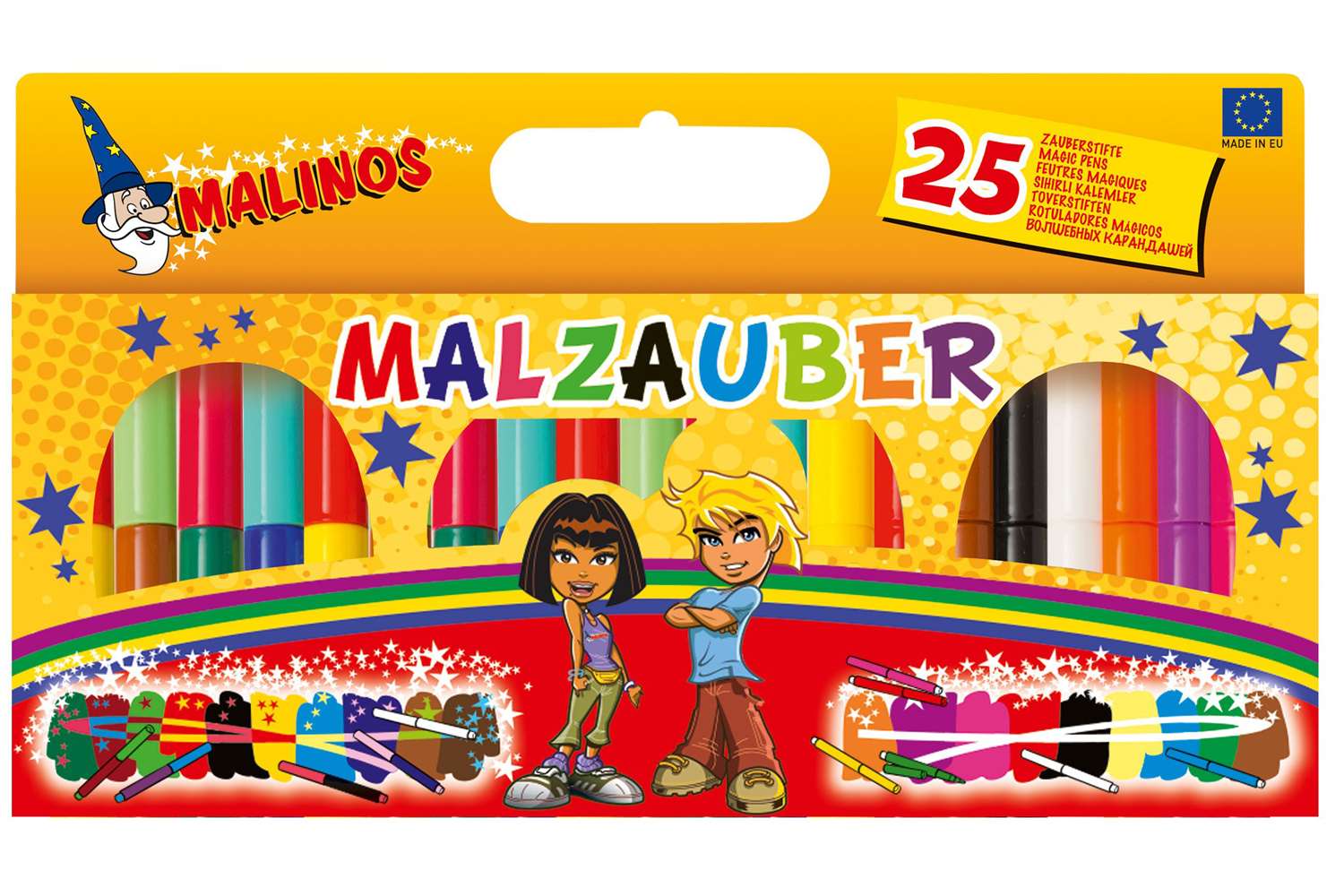 Фломастери Malinos чарівні мінливі колір Malzauber, 25 шт