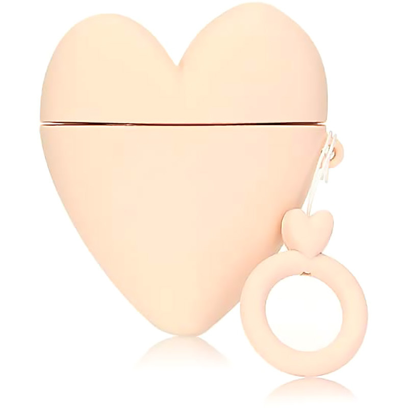 Силиконовый футляр Epik Lucky Heart series для наушников AirPods 1/2 + кольцо Розовый 1069046