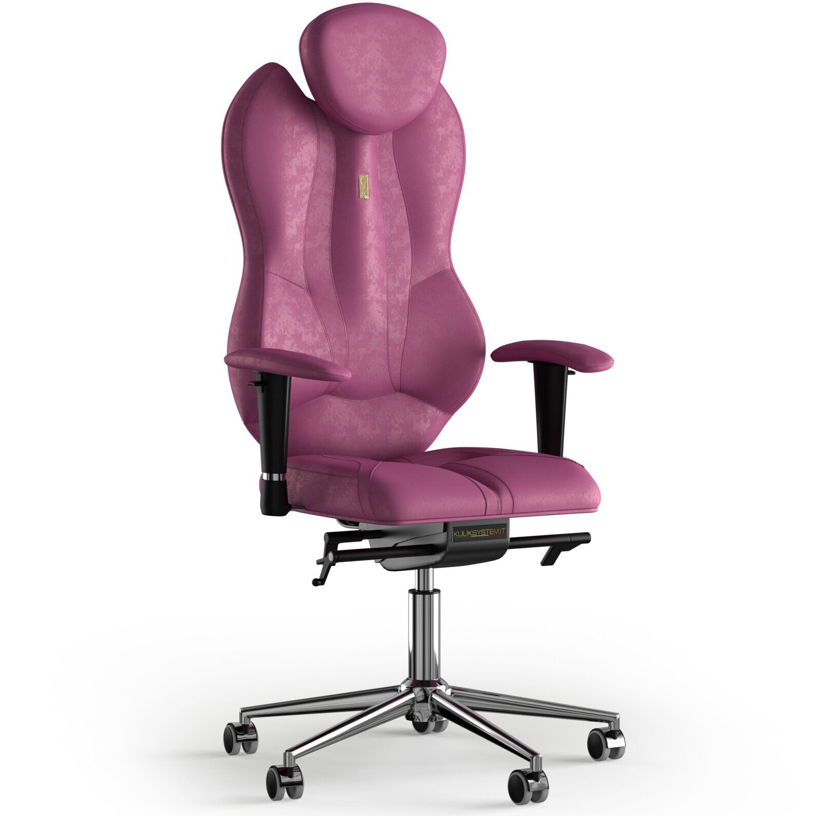 Кресло KULIK SYSTEM GRAND Антара с подголовником без строчки Розовый (4-901-BS-MC-0312)