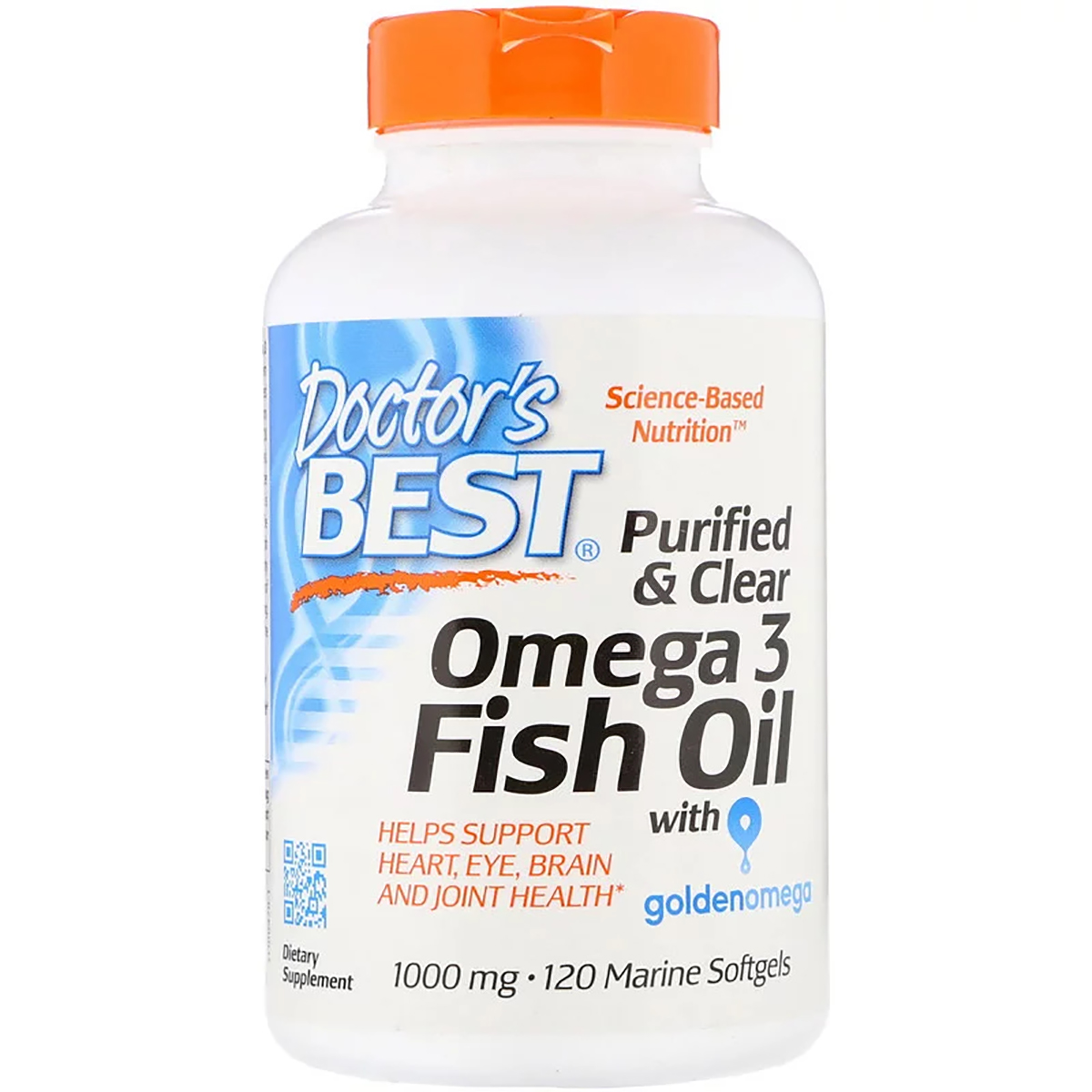 Рыбий жир Doctor's Best Omega 3 Fish Oil with Goldenomega 1000 мг 120 капсул (DRB00478)