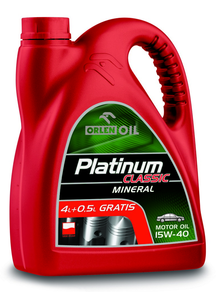 Моторна олива PLATINUM CLASSIC GAS MINERAL 4,5 л 15W-40