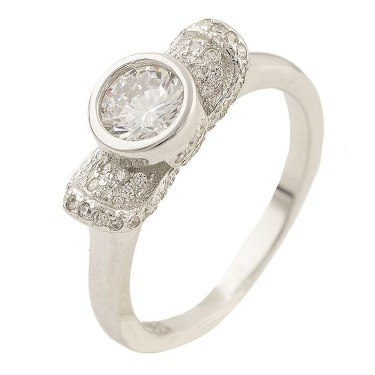 Серебряное кольцо SilverBreeze с фианитами 0534435 18 размер