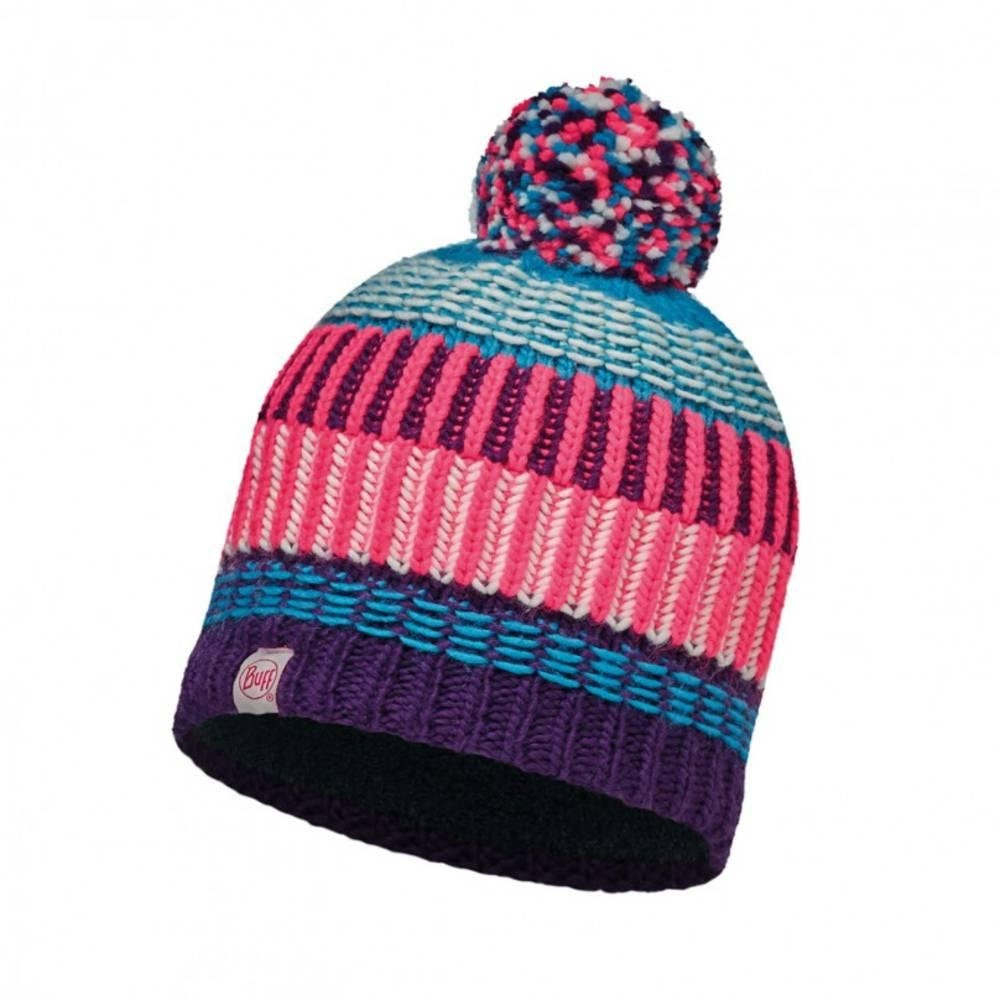 Шапка Buff Junior Knitted & Polar Hat Hops Plum One Size Разноцветный