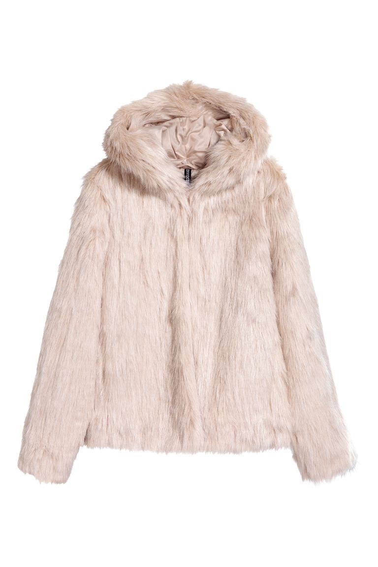 Полушубок H&M 34 Светло-бежевый 4105459216