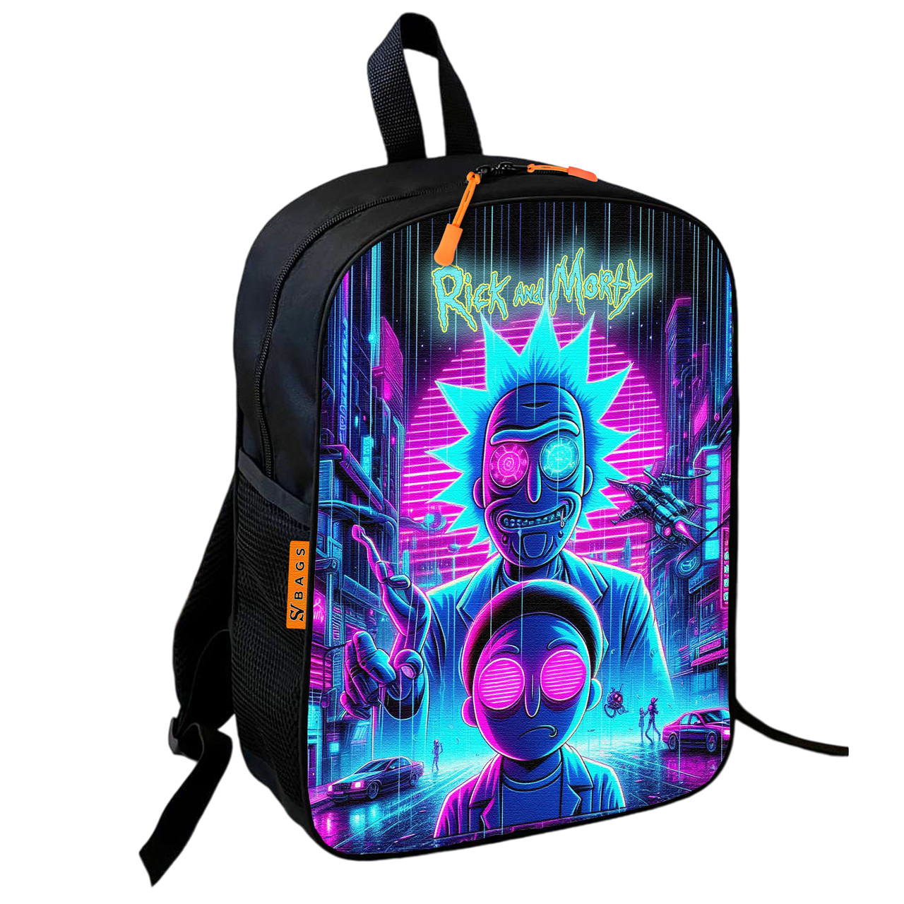 Дитячий шкільний рюкзак Rick and Morty 36×27×13 см, поліестер, з принтом