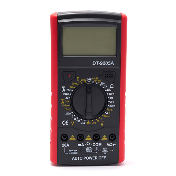 Цифровой мультиметр тестер Digital DT-9205A Красный