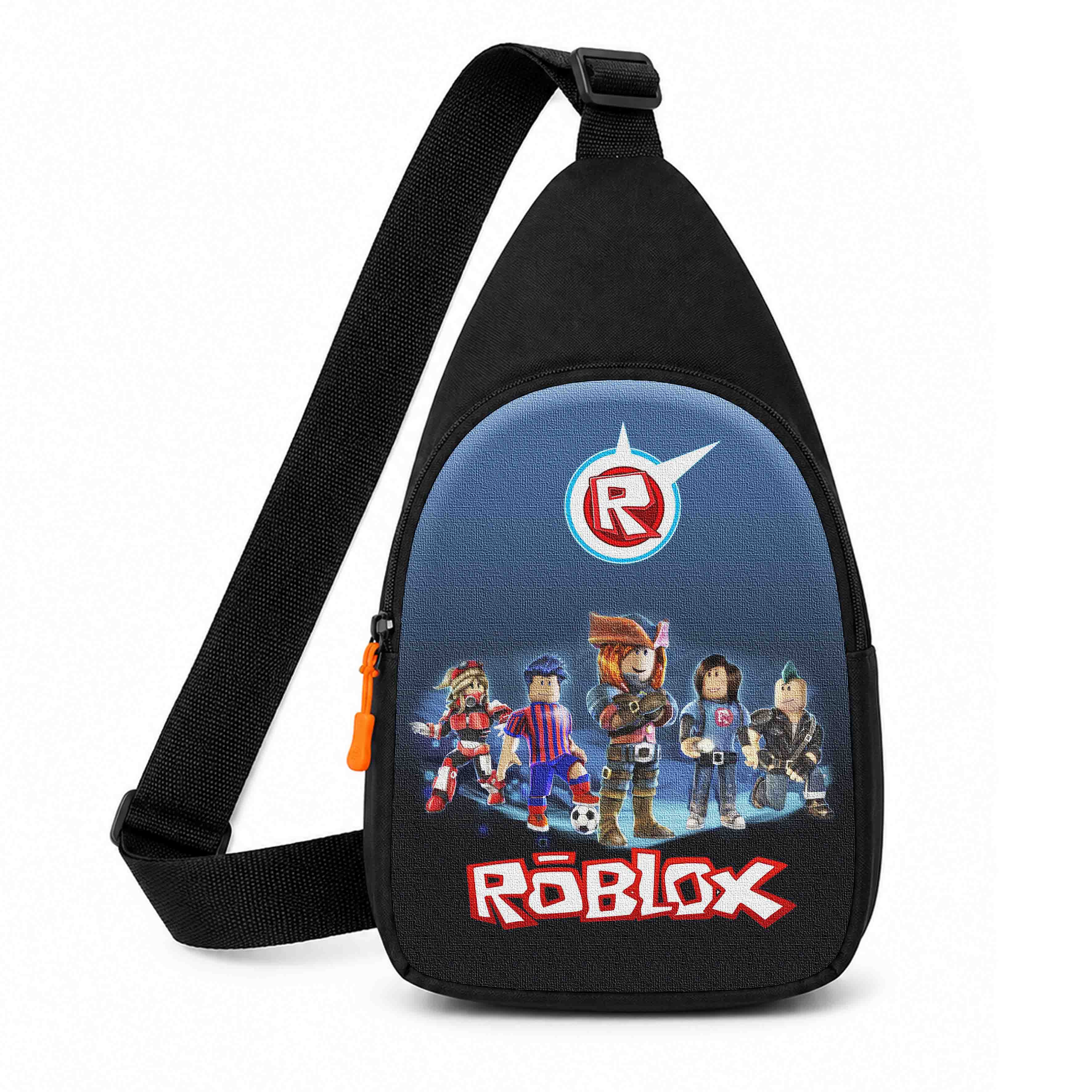 Дитяча сумка через плече з принтом Roblox, чорна, 29×17×5 см — арт. 2641683794