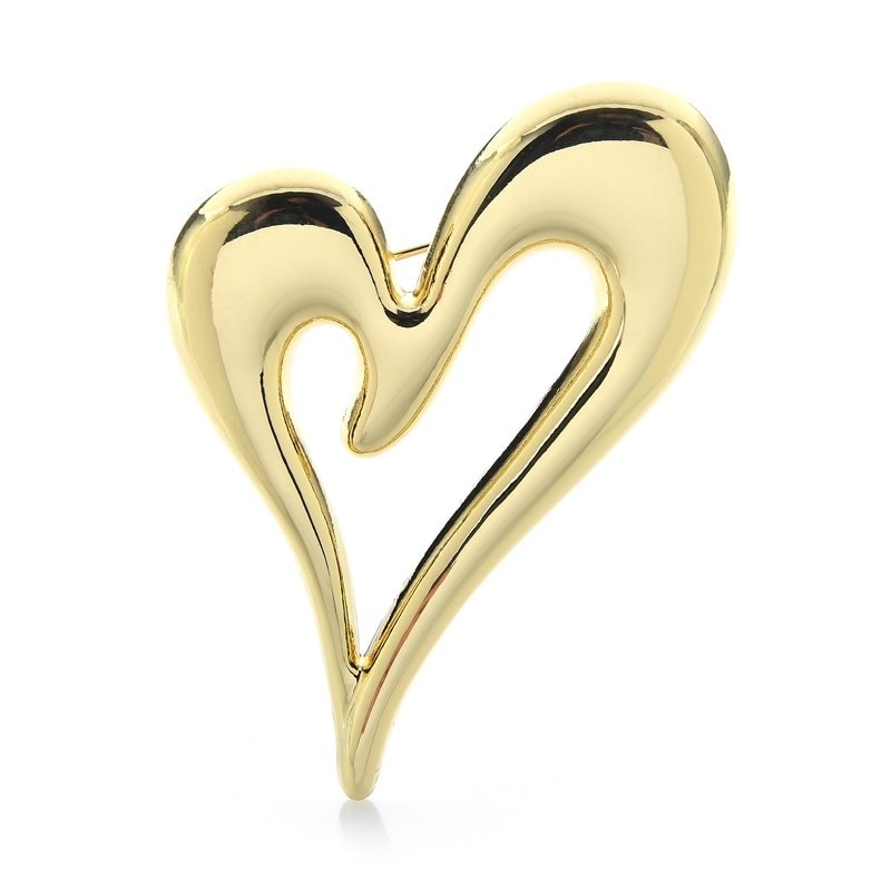 Брошь BROCHE Сердце золотистая BRBF113409