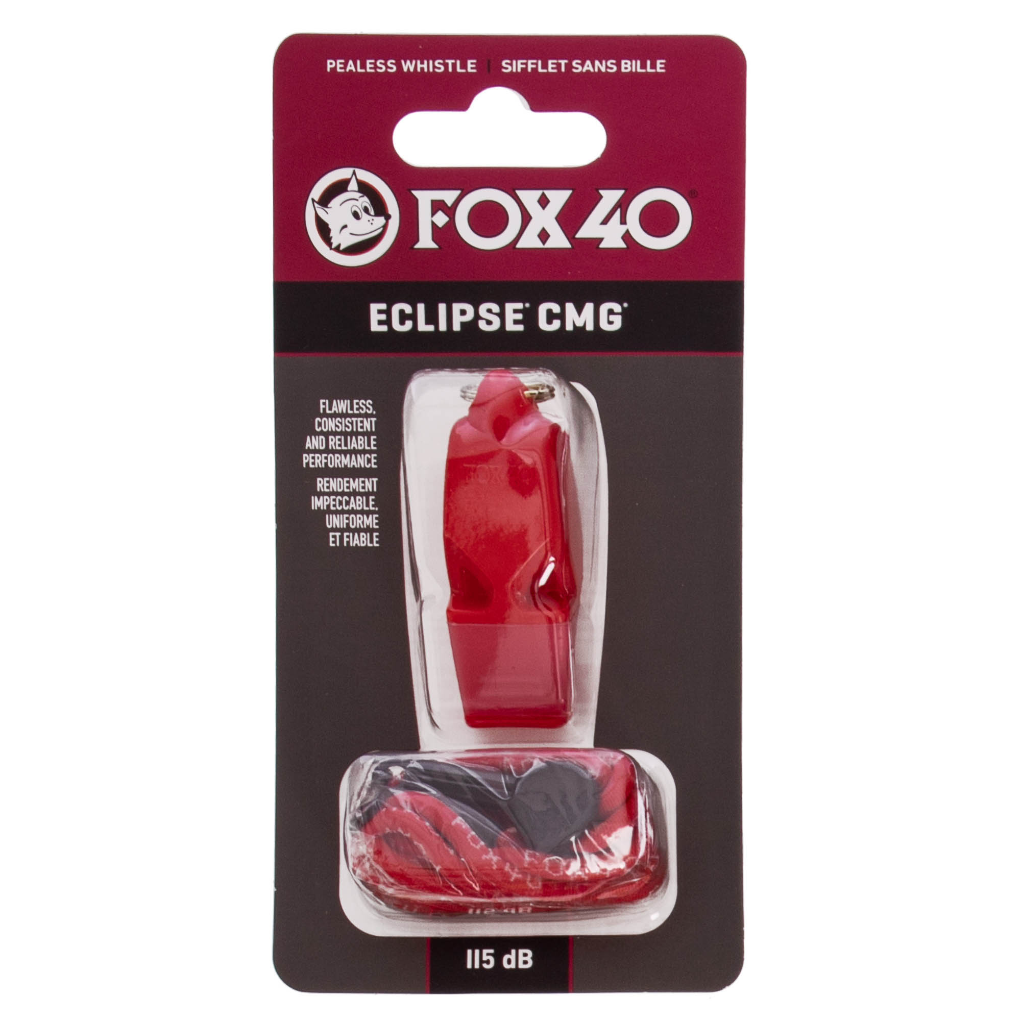 Свисток судейский пластиковый FOX40-ECLIPSE CMG Красный