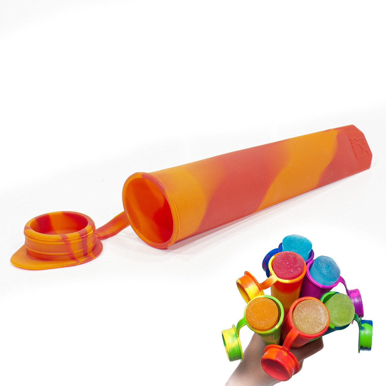 Силіконова форма CUMENSS N02067 для морозива та фруктового льоду (Red + Orange)