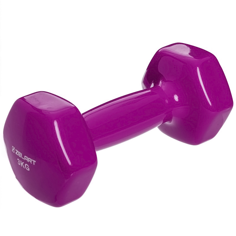Гантели для фитнеса Zelart Beauty TA-5225-3-1 3 Фиолетовый